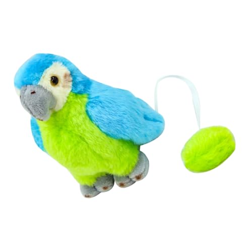 Vaguelly Realistisches Plüsch-schulterpapagei Blauer Macaw Stoffvogel Robustes Piraten-kostüm-Accessoire für Halloween und Piratenpartys Lebensechte Nachbildung von Vaguelly