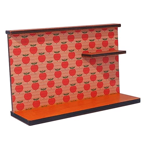 Vaguelly Requisiten Schießen Puppenhaus-Zeug Mini-hintergrundtafel Mini-verzierung Mini-hintergrundplatte Foto-hintergrundtafel Mini-hausbedarf Puppenhauszubehör Regal Hölzern von Vaguelly