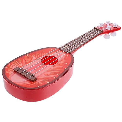 Vaguelly Rote Kinderspielzeug Ukulele Ukulele Ukulele Kunststoff Vaguelly Rote Kinderspielzeug Ukulele Ukulele Ukulele Kunststoff von Vaguelly