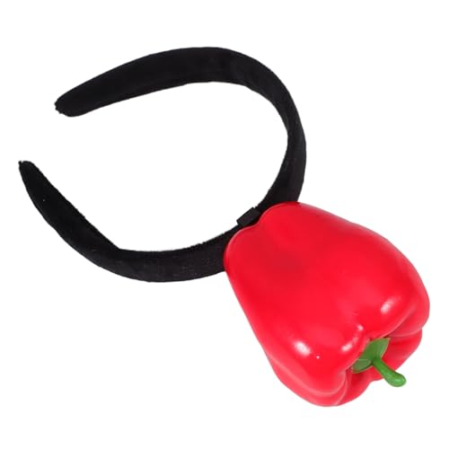 Vaguelly Rotes Paprika Stirnband Flexibles Kostümzubehör für Partys und Erwachsene Leichtes und Bequemes Haarband für Kreative Frisuren Simulation Lebensmittel Haarschmuck Vaguelly Rotes Paprika Stirnband Flexibles Kostümzubehör für Partys und Erwachsene Leichtes und Bequemes Haarband für Kreative Frisuren Simulation Lebensmittel Haarschmuck von Vaguelly