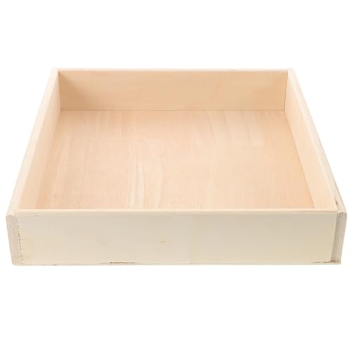 Vaguelly Sandkastentisch: Hölzerne Sandaufbewahrungsbox für den Schreibtisch für Kinder – quadratisches Sandkasten-Montessori-Tablett für das Spielen im Innenbereich, kleine Räume und Spielzimmer von Vaguelly