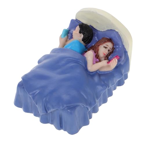 Vaguelly Sandtischmodell Mini-Paar-skulptur Sandtischzubehör Hochzeitspaarfiguren Mikrolandschaftsornament Paar Kuchendeckel Mini-Paar-Statue Paar Puppen Skulptur Paar Tortenaufsatz Harz von Vaguelly