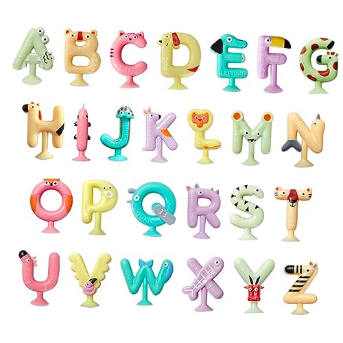 Vaguelly Saugnapf Buchstaben Niedliche Tier Alphabet Saugnapf Spielzeuge Für Lernspielzeug Für Das Bad Frühe Bildung Für Kleinkinder von Vaguelly