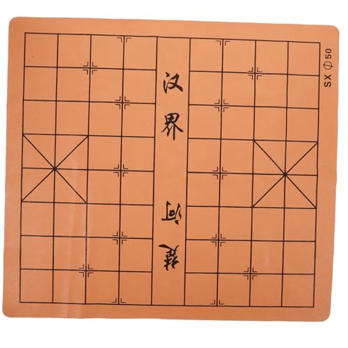 Vaguelly Schachbrett China-Schach Schachspiel-Requisite zusammenklappbares Spielbrett Kunstleder Light Brown von Vaguelly