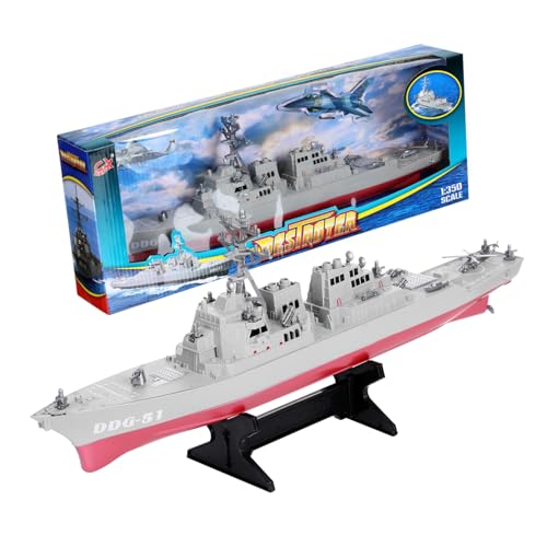 Vaguelly Schlachtschiffmodell Marine Dekoration Marine Zerstörer-Modellspielzeug Zerstörer Schiff Kriege Spielzeugzerstörerschiff Kinderspielzeug für Jungen Plastik von Vaguelly