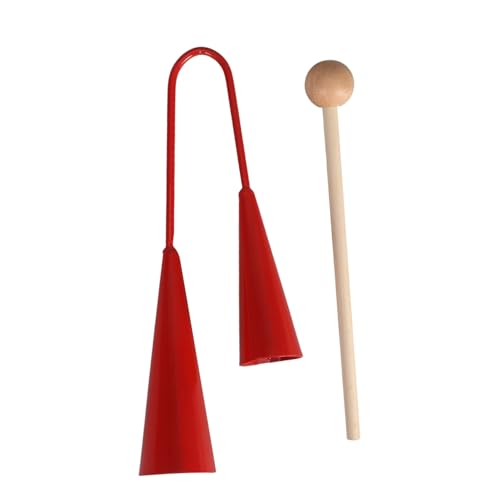 Vaguelly Schlagzeug Musikinstrumente Für Vorschulkinder Musikinstrumente Für Erwachsene -musikinstrumente Musikspielzeug Für Musikalische Handglocke Agogo-Glocke Eisen Black von Vaguelly