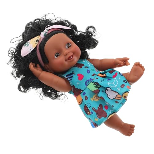 Vaguelly 18 cm Schwarz Realistische Baby Puppe Modell Weiches Vinyl Lebensechte Simulation Puppe Für Spielen Zufällige Farbe von Vaguelly