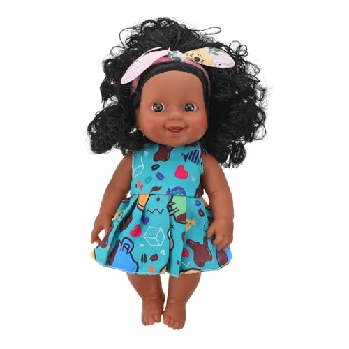Vaguelly Schwarze Puppe Babypuppen echte Babypuppen realistische Babypuppe babyspielzeug kinderspielzeug Weiche Babypuppe Puppenspielzeug Simulationspuppe Vinyl von Vaguelly