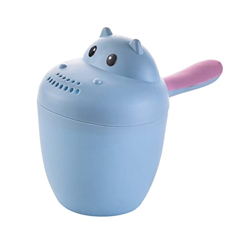 Vaguelly Cartoon Nilpferd Baby Badespielzeug Für Kleinkinder Kinder Badewasser Schöpfkelle Shampoo Tasse Material Bequemer Griff von Vaguelly