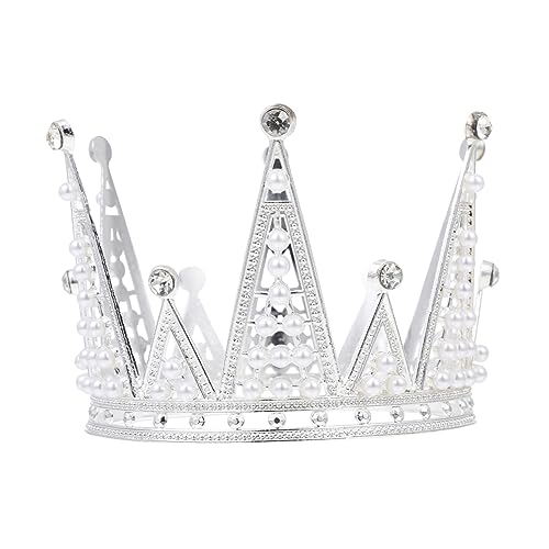 Vaguelly Silberne aus Langlebiger Perlen Tiara als Tortendeko und Geburtstagskrone Kleine Deko für Party und Kindergeburtstag Vielseitiger Cake Ornament Topper Vaguelly Silberne aus Langlebiger Perlen Tiara als Tortendeko und Geburtstagskrone Kleine Deko für Party und Kindergeburtstag Vielseitiger Cake Ornament Topper von Vaguelly