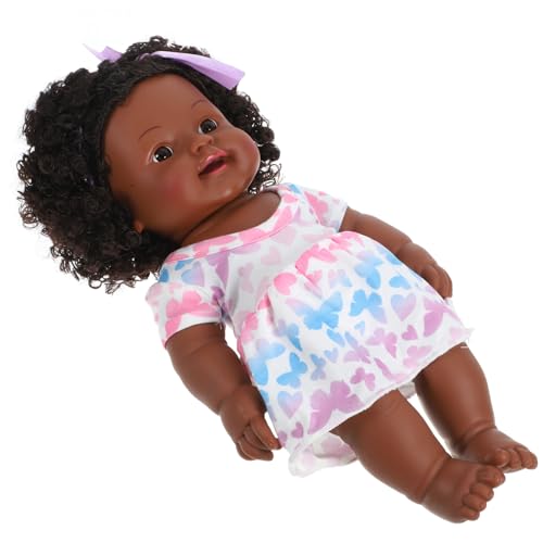 Vaguelly Simulation Einer Babypuppe Für Babypuppen Puppenspielzeug Puppe Puppen Für Süße Puppe Mädchenpuppe Realistische Puppen Afrikanische Puppe Vinyl von Vaguelly