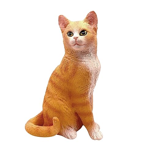 Vaguelly Katzenfigur Dekoration Für Zuhause Realistische Kätzchen Statue Aus Robustem Lernspielzeug Für Leicht Und Tragbar Perfektes Für Katzenliebhaber von Vaguelly
