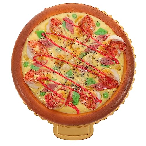 Vaguelly Simulation Pizza-Modell Spielzeug Für Kinder Thekendekor So Tun, Als Würden Sie Essen Spielzeug Spielen Gefälschtes Pizzamodell Gefälschte Pizza PVC Kleinkind Zähler Lebensmittel von Vaguelly