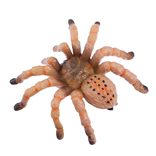 Vaguelly Simulation Spinnen Ornamente Streich künstlich klebrig zappeln Plüsch Halloween Horror Halloween Costume Funny Toys Halloween Kleidung Costume Halloween Plastik Khaki von Vaguelly