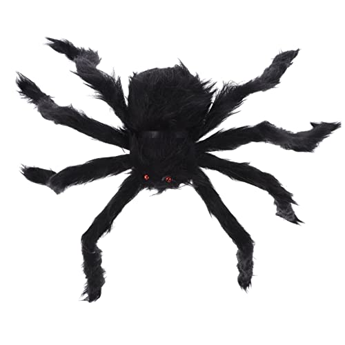 Vaguelly Simulation Spinnenspielzeug Halloween-Riesenspinne gruselige haarige Spinnen Halloween Spinnen Halloween Spider Simulationsspinne Halloween gefälschte Spinne Schaumstoff Black von Vaguelly