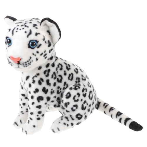 Vaguelly Simulation Tier Plüschtier Puppe Leopard Stoffpuppe Süße Puppe Kuscheltiere Kinderspielzeug Das Tier Weihnachten Kuscheltier Schneeleopard Plüsch Ästhetisches Kuscheltier Pp von Vaguelly