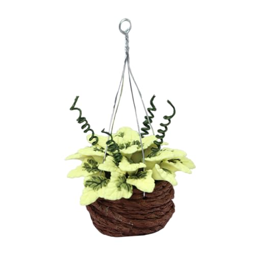Vaguelly Simulation hängenden Korb Mini-Blumentopf künstlich Vintage Puppenhauszubehör Pflanzen kunstpflanze Mini-Bonsai-Modell Spielhausmöbel Mini-Blumenkorb-Anhänger Rattan Green Vaguelly Simulation hängenden Korb Mini-Blumentopf künstlich Vintage Puppenhauszubehör Pflanzen kunstpflanze Mini-Bonsai-Modell Spielhausmöbel Mini-Blumenkorb-Anhänger Rattan Green von Vaguelly
