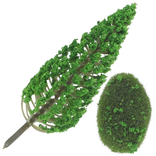 Vaguelly Simulationslandschaftsbaum Gebäude Diorama Mini-modellbäume Pflanzen Gefälschte Bäume Klein Miniaturfiguren Künstlich Feenhaus Fälschung Anlage Szene Plastik Green von Vaguelly