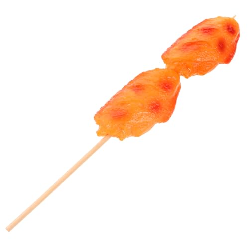 Vaguelly Simulierte Grillspieße Modell Grillgut-Requisite Probieren Gefälschtes Essen Küchenrequisite Gefälschtes Grillspielzeug Lebensecht Realistisches Grillessen PVC von Vaguelly