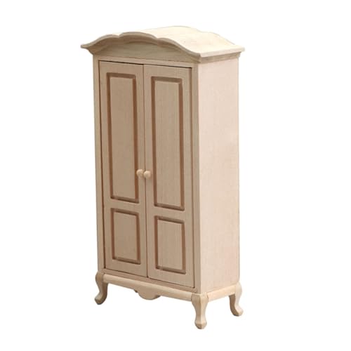 Vaguelly Simulierter Kleiderschrank Puppe Minischrank Kleiderschränke Kleiderschrank Aus Holz Kleiner Holzschrank Mini-möbel-kleiderschrank Aus Holz Miniaturmöbel Hölzern Khaki von Vaguelly