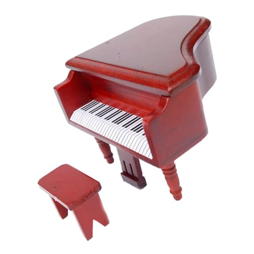 Vaguelly simuliertes Klavier Klaviere für Kinder Klavier für Kinder Modelle Musikinstrumente Miniatur-Klavierornament Mini- dekoratives Klavier hölzern Ornamente Requisiten Dekorationen von Vaguelly
