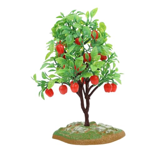 Vaguelly Simuliertes Modell mit Realistischen Blättern und Äpfeln Baum für Basteln und Diorama Dekoratives Modell für Puppenhaus Sandtisch und Miniaturlandschaften von Vaguelly