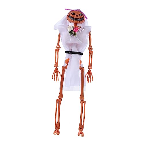 Vaguelly Simuliertes Skelett Halloween-Aufkleber Hängende Skelettstütze Halloween-skelettgeist Innendekoration Gruselige Kürbisdekorationen Halloween-skelettmodell Ganzkörperskelett Plastik von Vaguelly