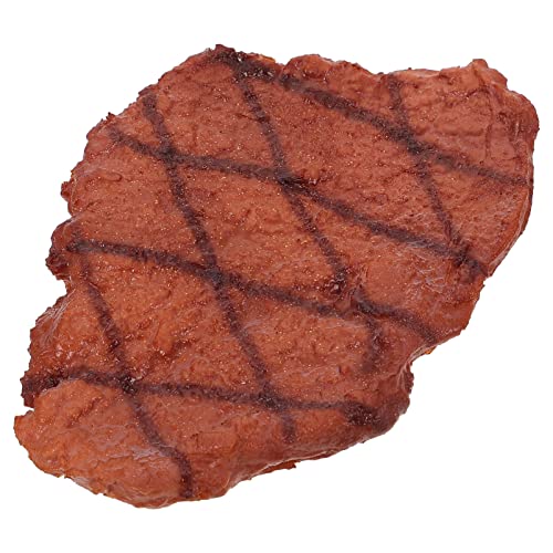 Vaguelly Simulation Gegrilltes Filetsteak-Ornament – realistisches – Steak-Spielzeug Aus Plastik – Grillzubehör Für Kinder Vaguelly Simulation Gegrilltes Filetsteak-Ornament – realistisches – Steak-Spielzeug Aus Plastik – Grillzubehör Für Kinder von Vaguelly