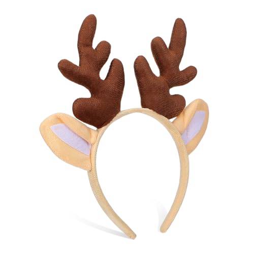 Vaguelly Stirnband Weihnachten Haarreif mit Antler Design für Mädchen Langlebiger Kostüm Kopfschmuck Xmas Accessoire für Festliche Partys und Cosplay von Vaguelly