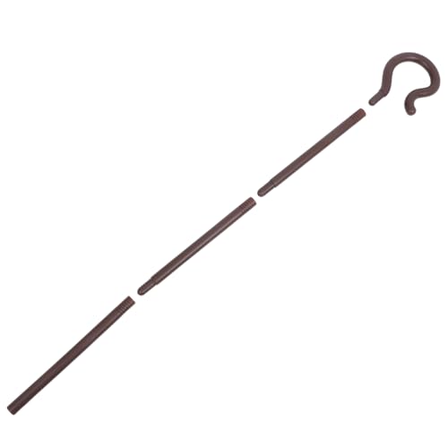 Vaguelly Stock Cosplay-Props Festliche Dekoration Theaterrequisiten Bühnenaccessoires Halloween Requisiten Rohrverzierung Cosplay-Verzierung Halloween Cane Halloween liefert Plastik Brown von Vaguelly
