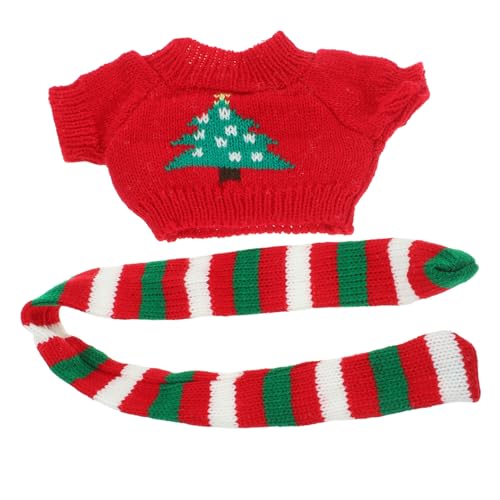 Vaguelly Strapazierfähigem Puppen Schal und Wechselbarem Mini Pullover für Puppen Dekoratives Outfit für im Herbst Winter Geeignet für von Vaguelly