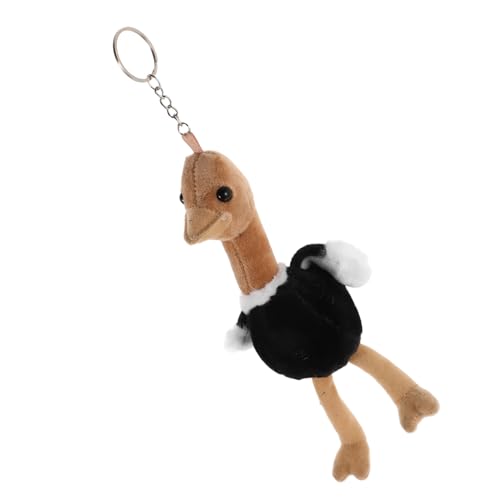 Vaguelly Straußenspielzeug Schlüsselring Schlüsselanhänger Charms Anhänger Süßer Puppentaschenanhänger Taschen Puppenanhänger Süßer Tieranhänger Rucksackanhänger Baumwolle von Vaguelly