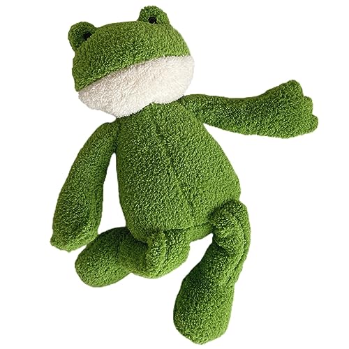 Vaguelly Stuffed Frog Plush Toy Lustiges und Süßes Froschspielzeug für Schlafzimmer Wohnzimmer und Autos Waschbar und Pflegeleicht von Vaguelly