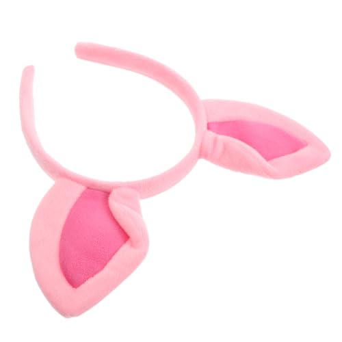 Vaguelly Süßes Rosa Schweinchen Ohr Haarband aus Plüsch Tierohren Kopfschmuck für Erwachsene für Cosplay Partys Halloween Geburtstagsfeiern und Verkleidungen von Vaguelly