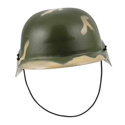 Vaguelly Tarnhelm Kinderhelm Soldatenhelm schutzausrüstung Kinderroller Armeehelm Militärisches Spielzeughelm Armee-Kostümzubehör Armeekostüme für Plastik Camouflage von Vaguelly