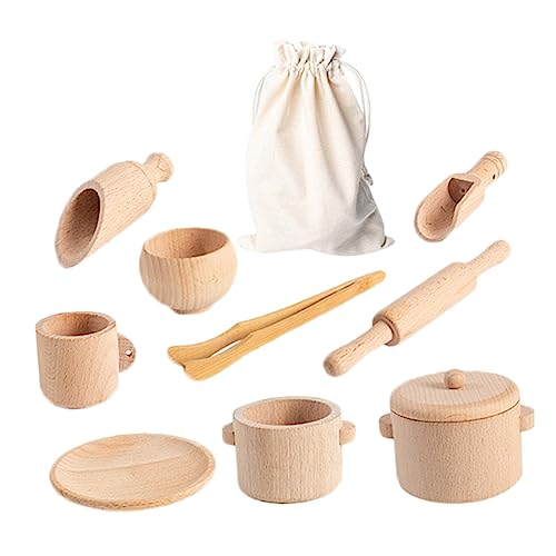 Vaguelly Tee Set aus Holz für Rollenspiele Teiliges Set für Mädchen für Nachmittags Tee Partys Fördert Kreativität und Eltern Junge Mädchen Interaktion Vaguelly Tee Set aus Holz für Rollenspiele Teiliges Set für Mädchen für Nachmittags Tee Partys Fördert Kreativität und Eltern Junge Mädchen Interaktion von Vaguelly