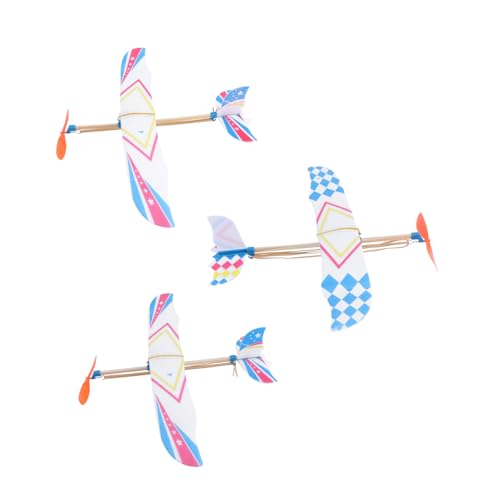 Vaguelly Teiliges Flugzeugspielzeug mit Gummibandantrieb Buntes Sicheres Lernspielzeug Einfach Zusammenzubauen für Outdoor Spielspaß von Vaguelly