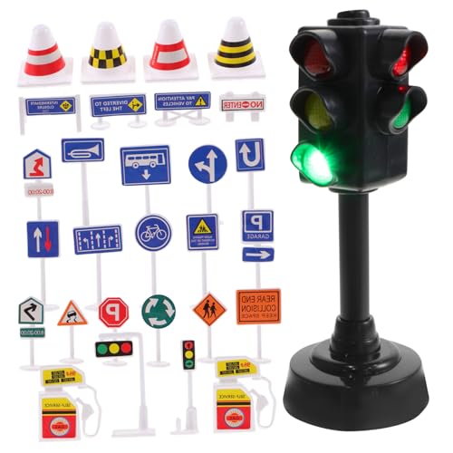 Vaguelly Teiliges Verkehrsschilder Spielset mit Roter und Grünem Ampelspielzeug Kunststoff Straßenverkehrszeichen Modell für Pädagogisches Verkehrssicherheits Lernspielzeug Simulation Vaguelly Teiliges Verkehrsschilder Spielset mit Roter und Grünem Ampelspielzeug Kunststoff Straßenverkehrszeichen Modell für Pädagogisches Verkehrssicherheits Lernspielzeug Simulation von Vaguelly