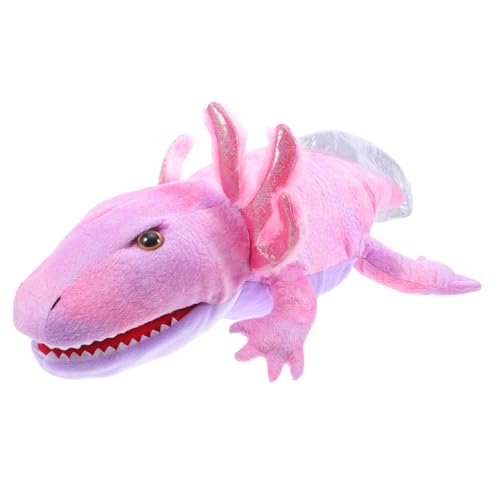 Vaguelly Tier Handpuppe Weiche Axolotl Puppe mit Beweglichem Mund Plüschspielzeug für Geschichtenerzählen und Rollenspiele Geeignet für Jahren Fördert die Interaktion zwischen Eltern und von Vaguelly