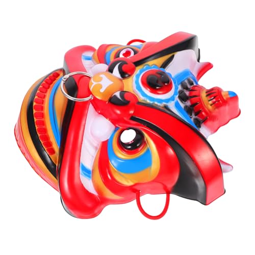 Vaguelly Traditionelle Chinesische Löwenmaske aus Robustem Farbenfrohes Design Detailreich für Tanz und Bühnenauftritte Vielseitig für Maskenbälle Festivals und Aufführungen Geeignet von Vaguelly