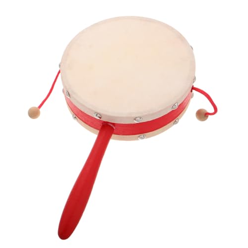 Vaguelly Traditionelle Handrasseltrommel für Ergonomisches Musikinstrument Rhythmus und Koordination für Frühkindliche Bildung und Familieninteraktion von Vaguelly