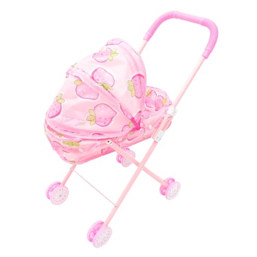 Vaguelly Trolley- Kinderwagen-kleinigkeitenständer Beweglicher Kinderwagen Puppenhaus-Kinderwagen Spiel Kinderwagen Kleiner Puppenwagen Mikro-Layout-Ornament Oxford-Stoff von Vaguelly