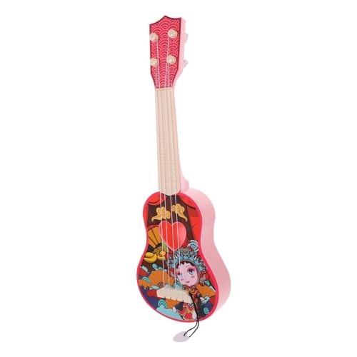 Vaguelly Ukulele Pädagogisches Musikinstrument für Jungen und Mädchen Imitation Ukulele Lernspielzeug zur Musikalischer Fähigkeiten und Motorischer Entwicklung von Vaguelly