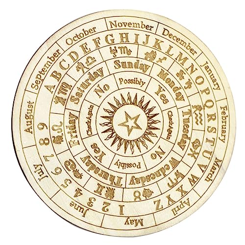 Vaguelly Universelle Symboltafel Süße Regale Rosa Schwebende Regale Kokette Zimmerdekoration Spiritboard Sandpendel Platte Wünschelrutenpendel Servierdekor Rosa Regale Spiel Buchsbaum Beige von Vaguelly
