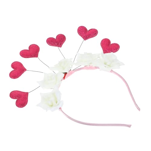Vaguelly Valentinstag Stirnband mit Herzform und Rosenblüten Leichtes Party Haarband für Damen Eleganter Kopfschmuck für Hochzeiten Bälle und Besondere Anlässe Romantisches Accessoire Vaguelly Valentinstag Stirnband mit Herzform und Rosenblüten Leichtes Party Haarband für Damen Eleganter Kopfschmuck für Hochzeiten Bälle und Besondere Anlässe Romantisches Accessoire von Vaguelly