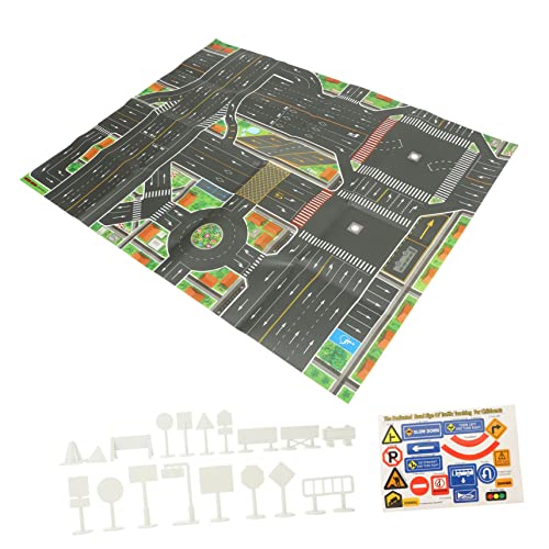 Vaguelly Verkehrszeichen Spielteppich Teiliges Lernset mit Miniatur Straßenschildern Leichter Tragbarer Verkehrsszenen Spielteppich für Sicheres Verkehrswissen und Eltern Junge Mädchen Vaguelly Verkehrszeichen Spielteppich Teiliges Lernset mit Miniatur Straßenschildern Leichter Tragbarer Verkehrsszenen Spielteppich für Sicheres Verkehrswissen und Eltern Junge Mädchen von Vaguelly