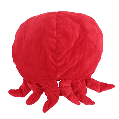 Vaguelly Lustiger Cosplay-hut Roter Oktopus Y-kostüm Verstellbare Cartoon-kappe für Erwachsene Jungen und Mädchen von Vaguelly