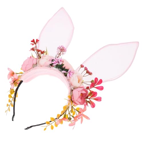Vaguelly Verstellbares Bunny Kostüm Stirnband Weiches Leichtes Feenohr Haarreif für Damen Party und Cosplay Accessoire für Halloween und Kostüme von Vaguelly