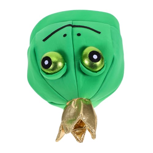 Vaguelly Vielseitiger Grüner Froschkopf Hut für Erwachsene und Leichtes Animal Cosplay Kostüm für Halloween Bühnenauftritte Partyfotos und Themenveranstaltungen von Vaguelly