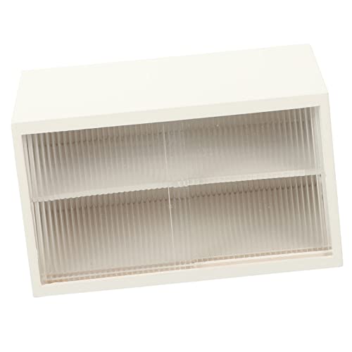 Vaguelly Vitrinenmodell Miniatur-vitrine Miniaturhaus Miniaturen Minischrank Winzige Möbel Hauszubehör Für Zuhause Figuren Klein Vitrine Mini- Mini-hausschrank Weiß Birke von Vaguelly